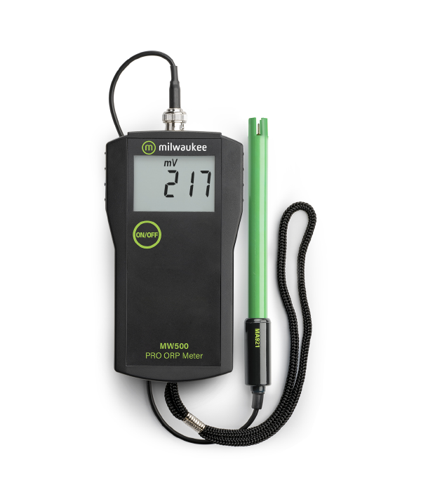 Milwaukee MW500 LED Economy Portable ORP Meter with Platinum Electrode, +/-1000mV and 1mV Resolution and +/-5mV AccuracyLED Economy Portable ORP Meter with Platinum Electrode, +/-1000mV and 1mV Resolution and +/-5mV Accuracy